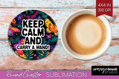 Sarcastic Quote Round Coaster - Halloween Coaster PNG Product Image 1