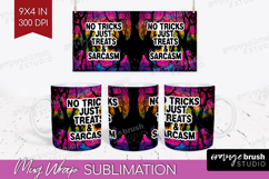 Sarcastic Quote Mug Wrap - Halloween Mug PNG Sublimation Product Image 1