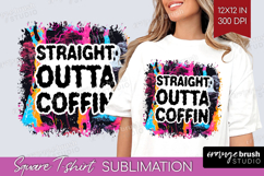 Sarcastic Quote Square Tshirt Background - Halloween PNG Product Image 1