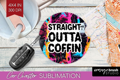 Sarcastic Quote Car Coaster - Halloween Coaster PNG Product Image 1
