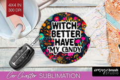 Sarcastic Quote Car Coaster - Halloween Coaster PNG Product Image 1