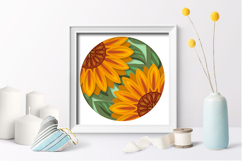 Sunflower 3D Shadow Box SVG / 3D Sunflowers Product Image 3