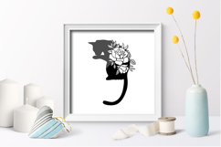 Paper cut cat with flowers / Cat Paper cut with flowers Product Image 3