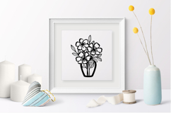 Flower Design laser cut/ wall sticker engraving decal flower Product Image 2