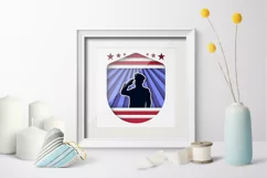 Patriotic day USA paper svg | Patriotic USA paper cut Product Image 2