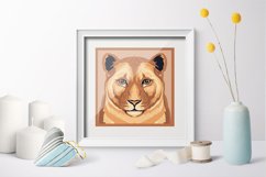 Lion layered paper cut|SVG paper cut design Product Image 2
