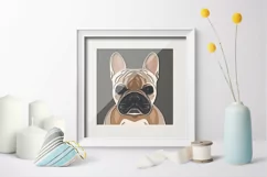 French Bulldog layered paper cut | 3d papercut Product Image 2