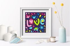 Groovy svg / Love layered paper cut / paper cutting 3d Product Image 2