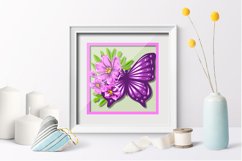 3D paper / Floral Butterfly Papercut / Butterfly paper cut Product Image 2