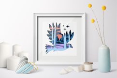 Eagle and nature layered paper cut| Eagle layered papercut Product Image 2