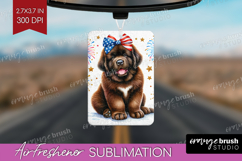 Newfoundland Dog Air Freshener PNG Patriotic Dog PNG Product Image 1