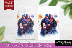 Newfoundland Dog Phone Case PNG 4th Of July Case PNG Product Image 1