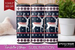 Nordic Christmas Tumbler Wrap - Winter Tumbler PNG Product Image 1