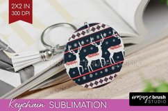 Nordic Christmas Keychain PNG - Winter Keychain Sublimation Product Image 1