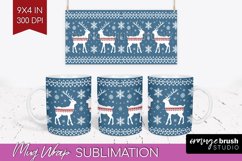 Nordic Christmas Mug Wrap - Winter 15 oz Mug Sublimation Product Image 1