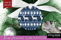 Nordic Christmas Ornament PNG - Winter Pattern Sublimation Product Image 1