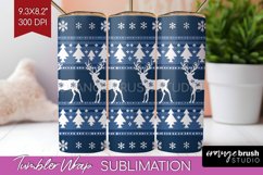 Nordic Christmas Tumbler Wrap - Winter Tumbler PNG Product Image 1