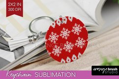 Nordic Christmas Keychain PNG - Winter Keychain Sublimation Product Image 1