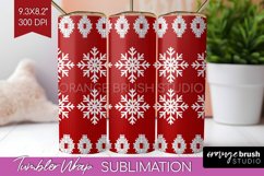 Nordic Christmas Tumbler Wrap - Winter Tumbler PNG Product Image 1