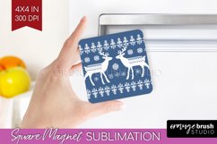 Nordic Christmas Magnet Sublimation - Winter Magnet PNG Product Image 1