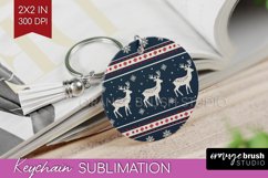 Nordic Christmas Keychain PNG - Winter Keychain Sublimation Product Image 1