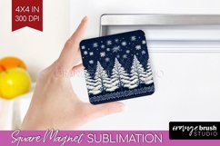Nordic Christmas Magnet Sublimation - Winter Magnet PNG Product Image 1