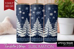 Nordic Christmas Tumbler Wrap - Winter Tumbler PNG Product Image 1