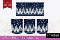 Nordic Christmas Mug Wrap - Winter 15 oz Mug Sublimation Product Image 1