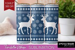 Nordic Christmas Tumbler Wrap - Winter Tumbler PNG Product Image 1