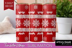Nordic Christmas Tumbler Wrap - Winter Tumbler PNG Product Image 1