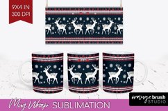 Nordic Christmas Mug Wrap - Winter 15 oz Mug Sublimation Product Image 1