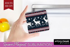 Nordic Christmas Magnet Sublimation - Winter Magnet PNG Product Image 1