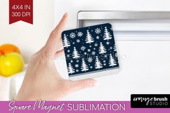 Nordic Christmas Magnet Sublimation - Winter Magnet PNG Product Image 1