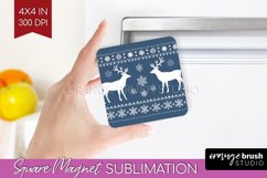 Nordic Christmas Magnet Sublimation - Winter Magnet PNG Product Image 1