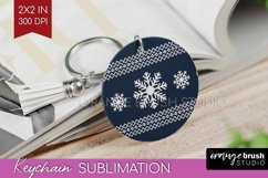 Nordic Christmas Keychain PNG - Winter Keychain Sublimation Product Image 1