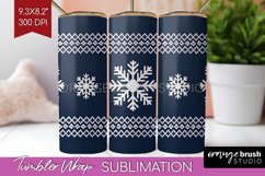 Nordic Christmas Tumbler Wrap - Winter Tumbler PNG Product Image 1