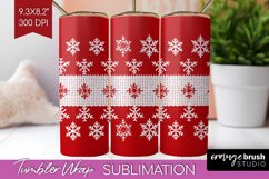 Nordic Christmas Tumbler Wrap - Winter Tumbler PNG Product Image 1