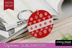 Nordic Christmas Keychain PNG - Winter Keychain Sublimation Product Image 1