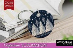 Nordic Christmas Keychain PNG - Winter Keychain Sublimation Product Image 1