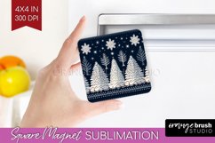 Nordic Christmas Magnet Sublimation - Winter Magnet PNG Product Image 1