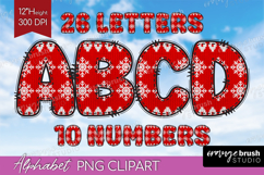 Knitted Christmas Doodle Alphabet Clipart - Nordic Xmas PNG Product Image 1