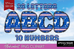 Knitted Christmas Doodle Alphabet Clipart - Nordic Xmas PNG Product Image 1