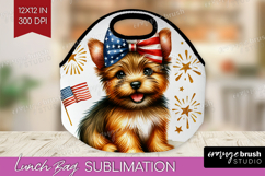 Norwich Terrier Dog Lunch Bag Patriotic Dog Lunch Bug PNG Product Image 1