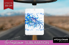 Octopus Floral Air Freshener PNG Blue Flowers PNG Product Image 1