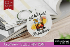 Old Fashioned Cocktail Keychain PNG Summer Drink Keychain Product Image 1