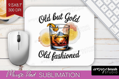 Old Fashioned Cocktail Mouse Pad Sublimation Summer Drink Product Image 1