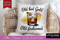 Old Fashioned Cocktail Pillow Sublimation Summer Drink Cover Product Image 1