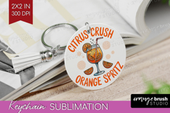 Orange Spritz Cocktail Keychain PNG Summer Drink Keychain Product Image 1