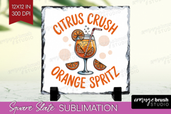 Orange Spritz Cocktail Slate PNG Summer Drink Square Slate Product Image 1