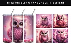 Owl 20oz Tumbler Wrap | Sublimation PNG Design Product Image 1